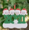 2021 Hars Gepersonaliseerde Sneeuwpop Familie van 4 Kerstboom Ornament Custom Gift voor Moeder, Papa, Kid, Oma Hanger