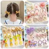 Princesa bonito bowknot gravata arco sets desenhos animados headwear crianças faixas de cabelo elástico crianças cordas meninas acessórios cocar de bebê