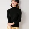 Pull femme automne/hiver pull femme 2022 coréen dames pull Fine Imitation laine demi col haut fond ample