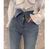 Vintage Kobiety Denim Spodnie Wysokiej Talii Stretch Skinny Jeans Casual Streetwear Slim Spodnie Wiosna Lato 210428