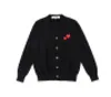 New Best Quality Com Des Garcons C219 Black Heart cardigan Unisex Casual Thin Round-Neck Sweater shirts CDG Play Hoodie Coat