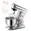 7L Desktop Schüssel Lebensmittel Mixer Haushalt Teig Mixer Koch Maschine Edelstahl Creme Ei Schneebesen Kuchen Brot Maker