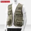 Multi Pocket Vest Heren Mesh Sneldrogend Vest Outdoor Visserij Pografie Mouwloze Jas KantileerVeer Functioneel Vest 211009