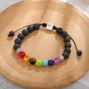 7 Chakra Bead Bracelet Natural Stone Beads Yoga Alloy Metal Silver Plated Elephant Charm Bracelets Friendship Jewelry