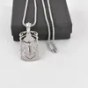 Hanger kettingen hol uit roestvrij staal Jezus kruis honden tag ketting goud kleur religieus christelijk kruisbeeld bidden sieraden voor