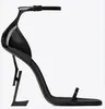 Kutu Marka Klasik Ayakkabı Kadın Yaz Toka Askı Perçin Sandalet Yüksek Topuklu Ayakkabılar Kare Ayak Moda Deri Tek Yüksek Topuk Burnu Açık 10cm 8cm Boyut 35-44