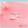 Charm Jewelrys925 Sier Ear Nail Simple Fashion Pin Pearl Personlighet Raffinerad Eleganta designörhängen för kvinnor Drop Delivery 2021 E8RSF