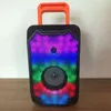 Sxqf new 4inch Bluetooth speaker MS outdoor high volume RGB flame light colorful sound