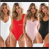 Women'S Jumpsuits Rompers Apparel Women Clothes Sexy Skinny Spaghetti Strap Bandage Backless Underwear Deep Budj9