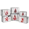 Papel Presente de Natal Saco Doces Candy Cookie Presente Envoltório Xmas Snowflake Bolsa Partido Goodie Packaging Bags Box Tote Decoração de Férias HY0119