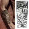 Tatuaje temporal de gran tamaño completo para hombres, tigre mecánico, tatuaje impermeable, pegatina para niño, arte 3D Bady de alta calidad