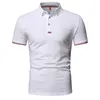 Desenhos manga curta camisa polo homens casual moda negócio polo camisa verão aconchegante lapela homens polo camisas de algodão