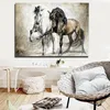 Impresiones de la lona de la pintura del caballo del vintage para el restaurante, pinturas decorativas animales modernas de la decoración del dormitorio