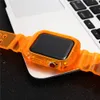 Band Titta på färgglada transparent remfodral för Watch Series SE 6 5 4 3 Bandskydd Cover Iwatch Waterproof Replacement Armband Watchband 240308