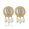 Ins vintage Earring Chinese Ethnic Restoring Alloy Earrings Stud Women ornaments