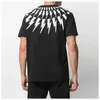 Heren T-shirts zomer nieuwe Neil Barrett parodie bliksem gedrukt Street losse mannen o-hals korte mouw high street trendy T-shirt A6