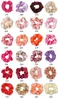 Ponytailhållare Hårtillbehör Stain Scrunchies Elastic Hairbands Scrunchy Slips Ropes Scrunchies för Kvinnor Flickor M4018