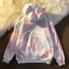 Vintage Tie Dye Estetyczne Oversized Woman Hoodie Kawaii Moda Koreański Harajuku Sweetshirt Ubrania Dla Kobiet Plus Size Pullover X0721