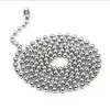 100pcslot 60cm24inch Metalllegierung Perlenkugelketten für Hundemarkenanhänger mit Spiegeloberfläche 552 S29250502