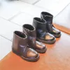 Botas 2021 peles puro preto crianças de 4-12 anos sapatos simples meninas simples