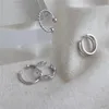 Real 925 Sterling Silver Ear Cuff Wrap Clip-On Wkręć Powrót Kolczyk Geometryczna Dwuwarstwowa Warstwa Kręcone Kolczyki Nie przebite Klipy Dla Kobiet