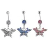 D0677B Multi Color Uil-stijl navelknopring piercing lichaamssieraden 5326717