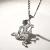 Erkek Erkek Kolye 2 '' Juggalo Predator Charms Paslanmaz Çelik ICP Hatchetman Kolye Zinciri Gümüş Cilalı Takı Arkadaşlar Hediyeler