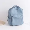 2020 Твердый холст рюкзак для подростков Женщины повседневная большая емкость школьная сумка простой колледж ветер путешествия рюкзак mochila q0528
