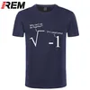 REM Vêtements d'été pour hommes T-shirts drôles Geek Mathematics Joke Imprimer T-shirt Coton à manches courtes Hip Hop Tees Plus Taille 210716