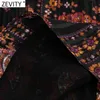 Vrouwen vintage totem bloem print chiffon mini jurk vrouwelijke lantaarn mouw kimono vestido chique casual losse jurken DS4792 210420