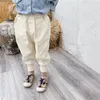Automne enfants style coréen sarouel garçons et filles lâche sergé pantalon décontracté 210508