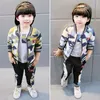 Vêtements Ensembles Bébé Boy Vêtements Spring Automne Boys Set Enfant Coton Filles Tracksuit 3PCS Fashion Kids