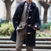 Men's Trench Coats Men Fashion Coat Autumn Winter Brand Man Casual Fit Wild Overcoat Jacket Solid Color Male Genuine Limited