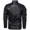 2021 Ny Höst / Vinter Mäns Läder Vintage Jackor Casual Biker Pu Jacka Zip Pocket Tjock Leather Coats Aviator Jacket Men P0813