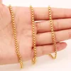 3 mm breed groothandel sieraden bulk DIY ketting 5/10 stks/partij mannen vrouwen zilveren kleur/goud/zwart roestvrij stalen doos schakelketting 16-40 "kettingen