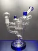Новое поступление двойной рециркулятор Bong Стеклянная горелка для горелки воды для воды 14,4 мм Соединение Zeusartshop