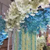 Large 100CM Romantic Wedding Flower Artificial Silk Cherry blossoms Branches Peach Wisteria Vine Home Wedding Decoration Flower