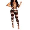 Jumpsuits Mulheres Macacão BANDAGE TIE TIMA OCOWOURE SEXY SEXY profundo decote V-Womens Jumpsuit Fitness Sem mangas Push Up Bodycon Party Club