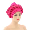 Paillettes femmes musulmanes Hijab africain Auto Geles Aso Oke Headtie déjà fait tresse Turban casquettes prêt Bonnet chapeau tête enveloppes mode