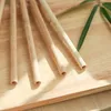 Naturlig bambu halm återanvändbar drickscocktaildrycker Straws Miljövänligt Home Party Bröllop Kök Bar Verktyg 20cm / 7.9inch JY0048