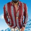 plus size 3XL mans autumn blusa casual shirt printed long sleeve bluse fashion spring blouse mens Cardigan Hawaiian shirts