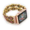 Cinturini per bracciale elasticizzato in agata naturale di lusso per Apple Watch Ultra 49mm Band 8 7 41mm 45mm 38mm 40mm 42/44mm Gioielli da donna Gem Beads Watchband iWatch Series 6 SE 5 3