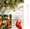 Christmas Ornaments Wood DIY Small Discs Circles Painting Round Pine Slices w/ Hole Jutes Party Supplies 5CM-6 CM