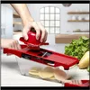 Fruit Tools Kitchen, Dining Bar Home & Garden Drop Delivery 2021 Creative Cutter With Steel Blade Mandoline Potato Peeler Carrot Cheese Grate