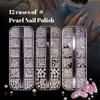 12grid Nail Art pearl ball acrylic Rhinestones For nails tips DIY Decorations Design manicure tool accessories box package NAR019