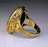 Victoriaanse vintage 14k gouden diamanten ring unieke blauwe rozenbloem email juwelen bruid verloving bruiloft cadeau voor vrouwen maat 7-11