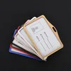 Fashion Card Holders Women Alloy Work Name Business Work Card ID Badge Lanyard Holder Metal Bags Case