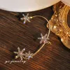 Sparkling Gold Snowflake Fake Cartilage Earring for Women Without Piercing Cuff Non-piercing Clips Rings Jewelry