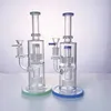 11 Inch Hookahs Thick Glass Bongs Birdcage Percolator Water Pipes Double Stereo Matrix Perc Oil Dab Rigs 14mm Joint With Bowl