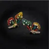 Fashion Butterfly Studs Ohrringe Bunte Strasssteine S925 Silber Pin Stahlnadel Frauen Diamantschmuck Geschenke Tier Design Stree4143774